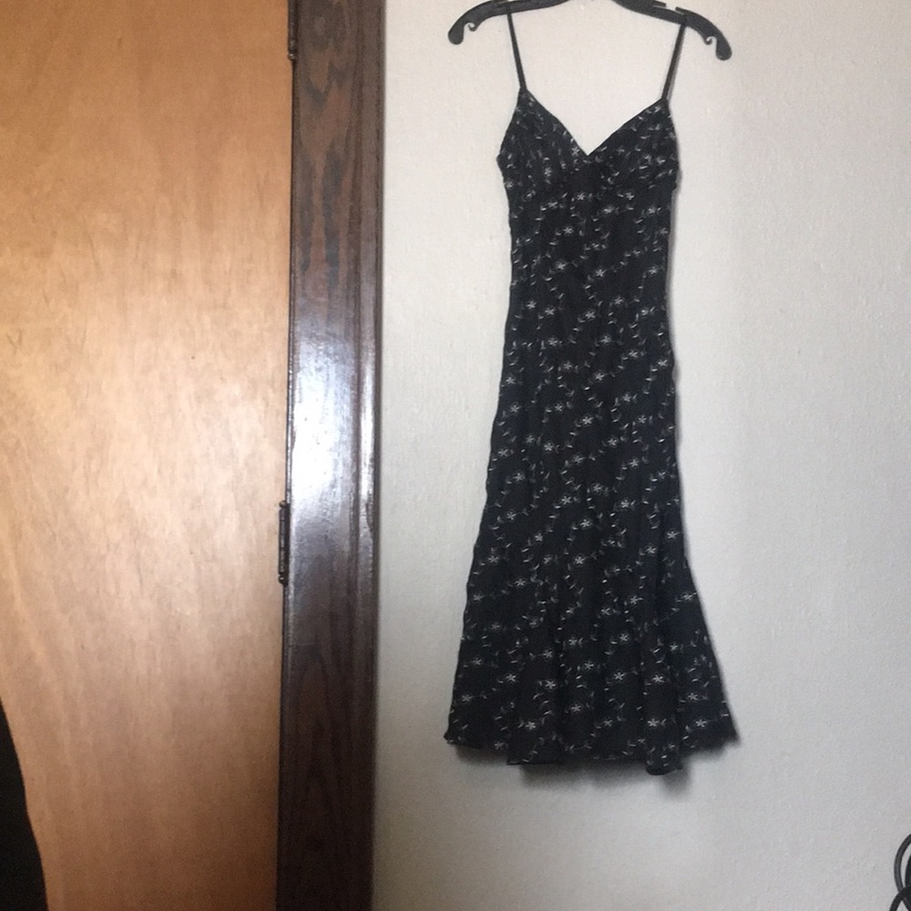 Rare Betsey Johnson SILK embroidered slip dress